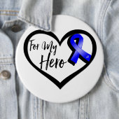 Blue Awareness Ribbon für meinen Helden Button (Beispiel)