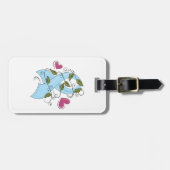 Blue Awareness Ribbon Gepäckanhänger (Vorderseite horizontal)