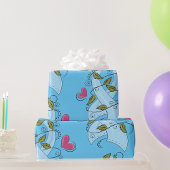 Blue Awareness Ribbon Geschenkpapier
