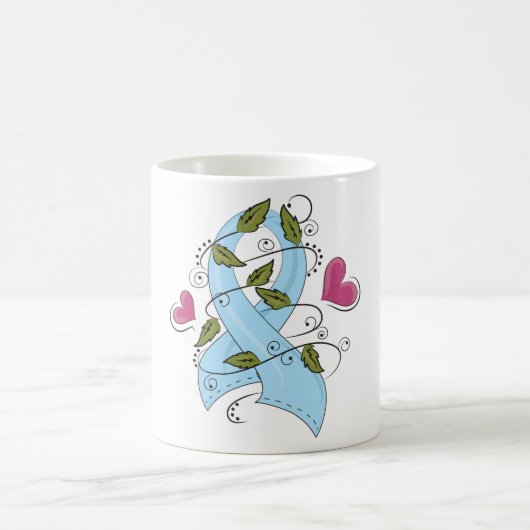 Blue Awareness Ribbon Kaffeetasse (Mittel)