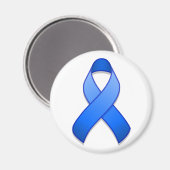 Blue Awareness Ribbon Magnet (Vorderseite/Rückseite)