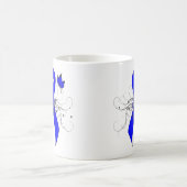 Blue Awareness Ribbon mit Butterfly Kaffeetasse (Mittel)