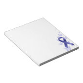Blue Awareness Ribbon Notizblock (angewinkelt)