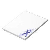 Blue Awareness Ribbon Notizblock (Rotiert)