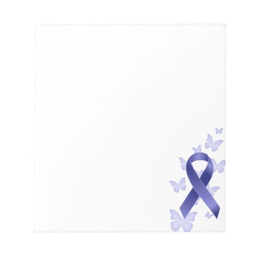 Blue Awareness Ribbon Notizblock (Vorderseite)