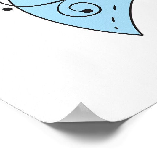 Blue Awareness Ribbon Poster (Ecke)