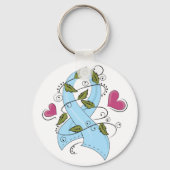 Blue Awareness Ribbon Schlüsselanhänger (Vorderseite)