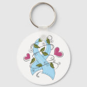 Blue Awareness Ribbon Schlüsselanhänger (Rückseite)