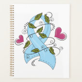 Blue Awareness Ribbon Spiralplaner Planer (Vorderseite)