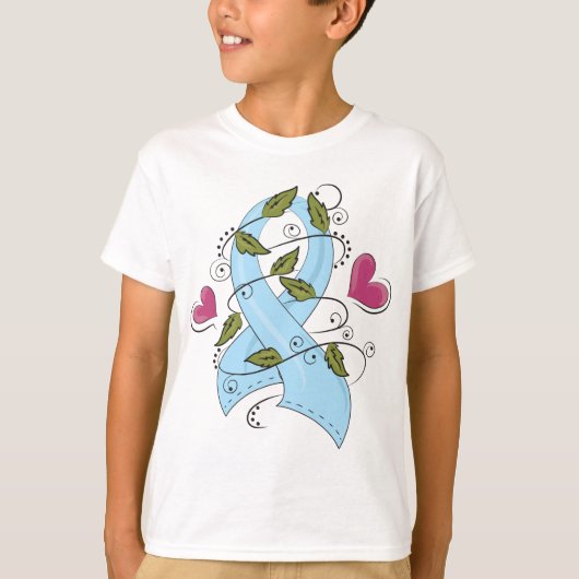 Blue Awareness Ribbon T-Shirt (Vorderseite)