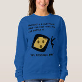 Blue 'Awestruck' Basic Boomeranged Sweatshirt (Vorderseite)