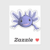 Blue Axolotl Aufkleber (Blatt)