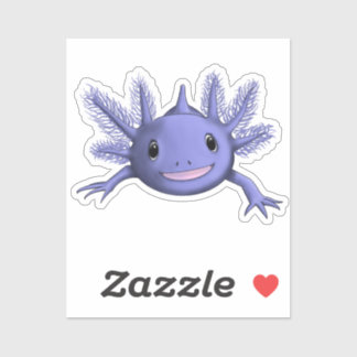 Blue Axolotl Aufkleber
