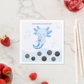 Blue Axolotl Blubble Milk Boba Tea Geburtstag Serviette (Beispiel)