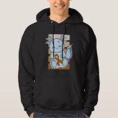 Blue Axolotl With Orange Ribbon For Leukemia Aware Hoodie (Vorderseite)