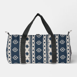 Blue Aztec Print Cut Sew Bag Duffle Bag