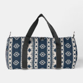 Blue Aztec Print Cut Sew Bag Duffle Bag (Rückseite)