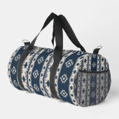Blue Aztec Print Cut Sew Bag Duffle Bag (Rechte Ecke)