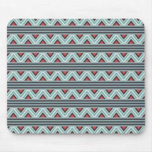 Blue Aztec Streifen Mousepad (Vorne)