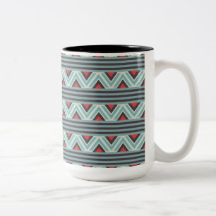 Blue Aztec Streifen Zweifarbige Tasse