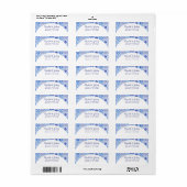 Blue Azulejos Arch Wedding Return Address Label (Vorne)