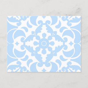 Blue Azulejos Portugiesisches Mittelmeer Feiertagspostkarte
