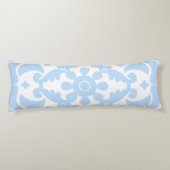 Blue Azulejos Portugiesisches Mittelmeer Seitenschläferkissen (Rückseite)