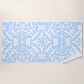 Blue Azulejos Portugiesisches Mittelmeer Strandtuch (Vorderseite)