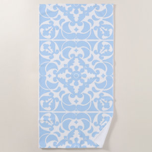 Blue Azulejos Portugiesisches Mittelmeer Strandtuch