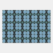 Blue Baby Alien Stars und Planets Muster Geschenkpapier Set (Vorderseite 3)