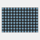 Blue Baby Alien Stars und Planets Muster Geschenkpapier Set (Vorderseite)