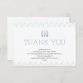 Blue Baby an Bord Dankeschön Card Dankeskarte (Vorne/Hinten)