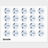 Blue Baby Announcement Stickers (Blatt)