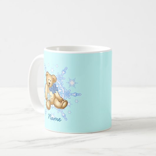 Blue Baby Bear Kaffeetasse (Vorderseite Links)