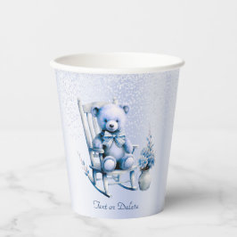 Blue Baby Bear Paper Cups Pappbecher