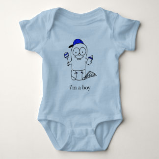 Blue Baby Beaver für einen Jungen Strampler