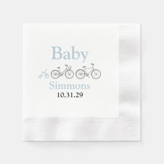 Blue Baby Bicycle Serviette (Vorderseite)