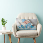 Blue Baby Birth Foto Keepake Pillow Lendenkissen (Stuhl )