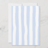 Blue Baby Bloom Dusche Einladung (Rückseite)