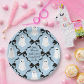 Blue Baby Boo Almost Due Geister und Black Bows Pappteller (Party)