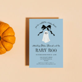 Blue Baby Boo Ghost Halloween Baby Dusche Einladung