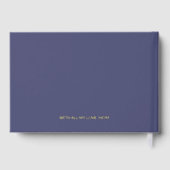 Blue Baby Book Fohling Script Keepake für Mutter Gästebuch (Rückseite)