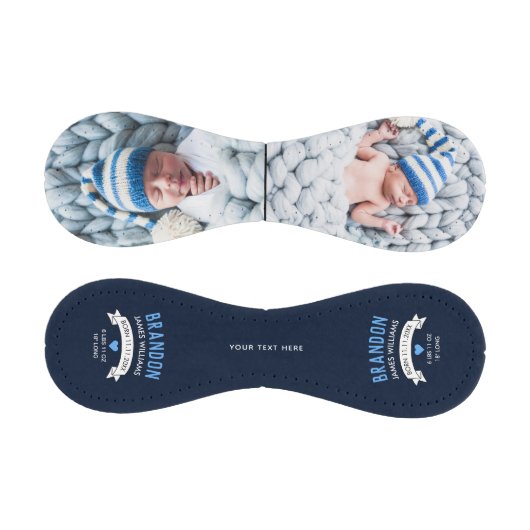 Blue Baby Boy Announcement Foto Baseball (Paneele)