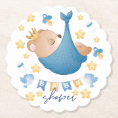 Blue Baby Boy Baby Duschbär Untersetzer (Vorderseite)