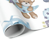 Blue Baby Boy Baby Shower Baby Geschenk Wrap Geschenkpapier (Rolleneckpunkt)