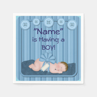 Blue Baby Boy Baby Showpapier Napkins Serviette