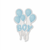 Blue Baby Boy Balloon Celebration  Aufkleber (Vorderseite)