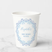 Blue Baby Boy Classic Baby Dusche Elegant Pappbecher (Rückseite)