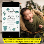 Blue Baby Boy Clothing Aqiqah Aqeeqa Muslim Einladung