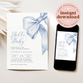 Blue Baby Boy Dusche Einladung